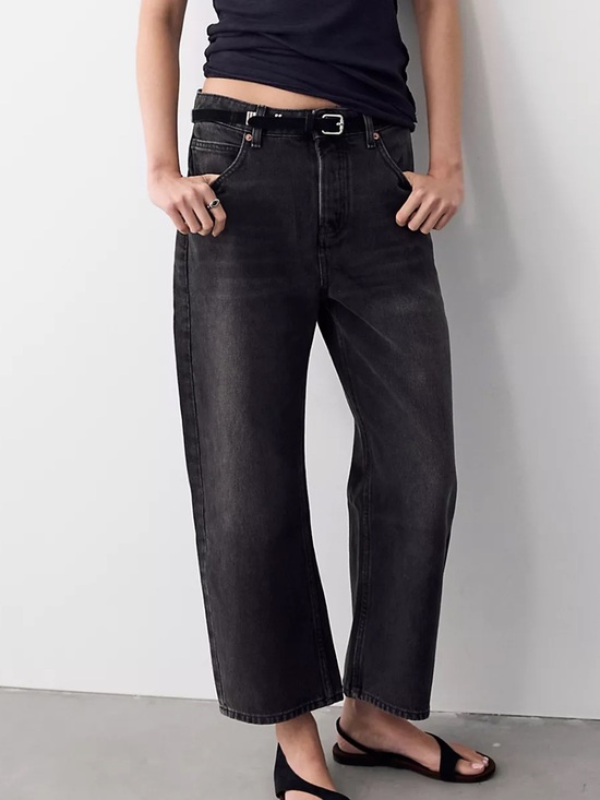 Free People Denim - Free People Black Washed Boyfriend Jeans